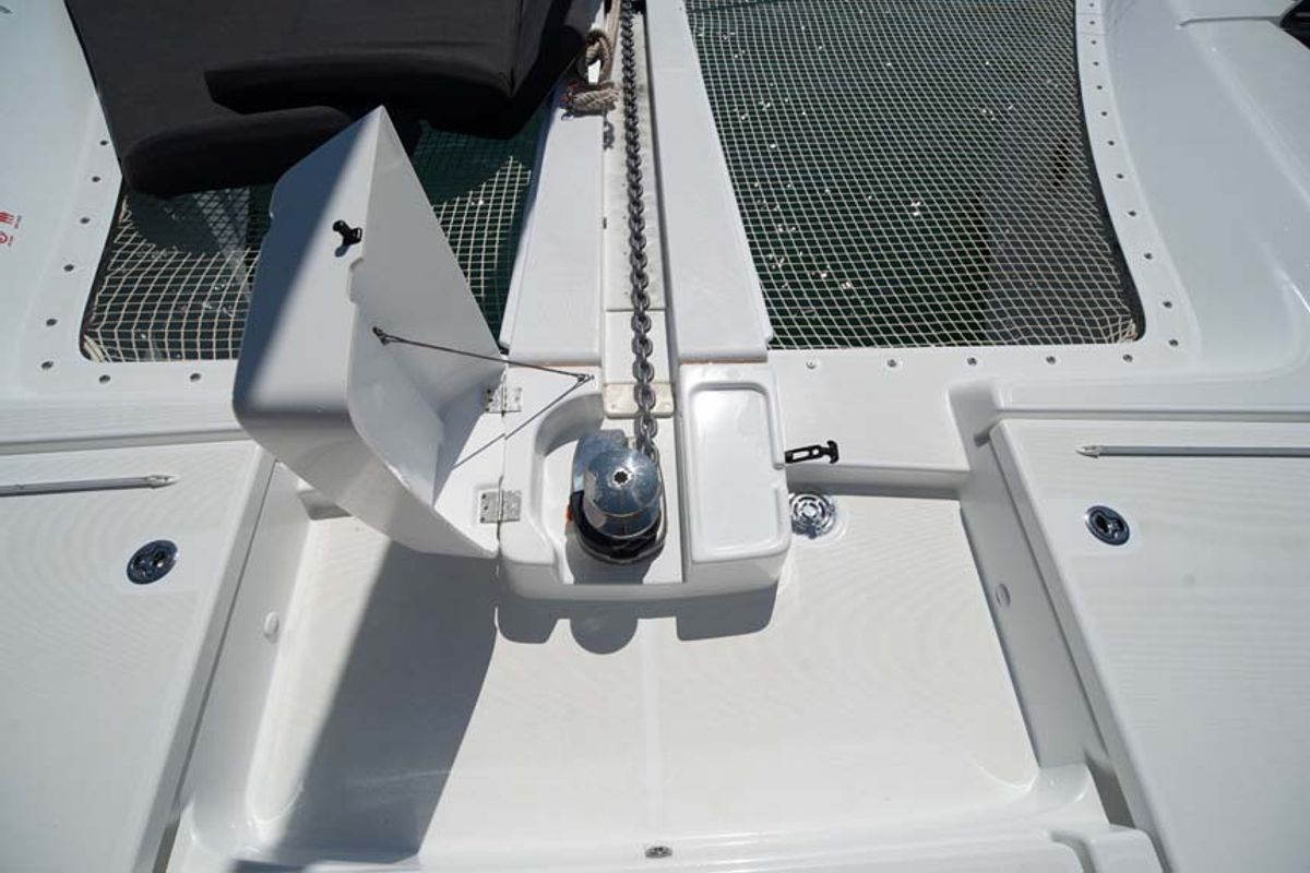 Deck of Movelli, a Lagoon 46 catamaran at Felanitx, Spain