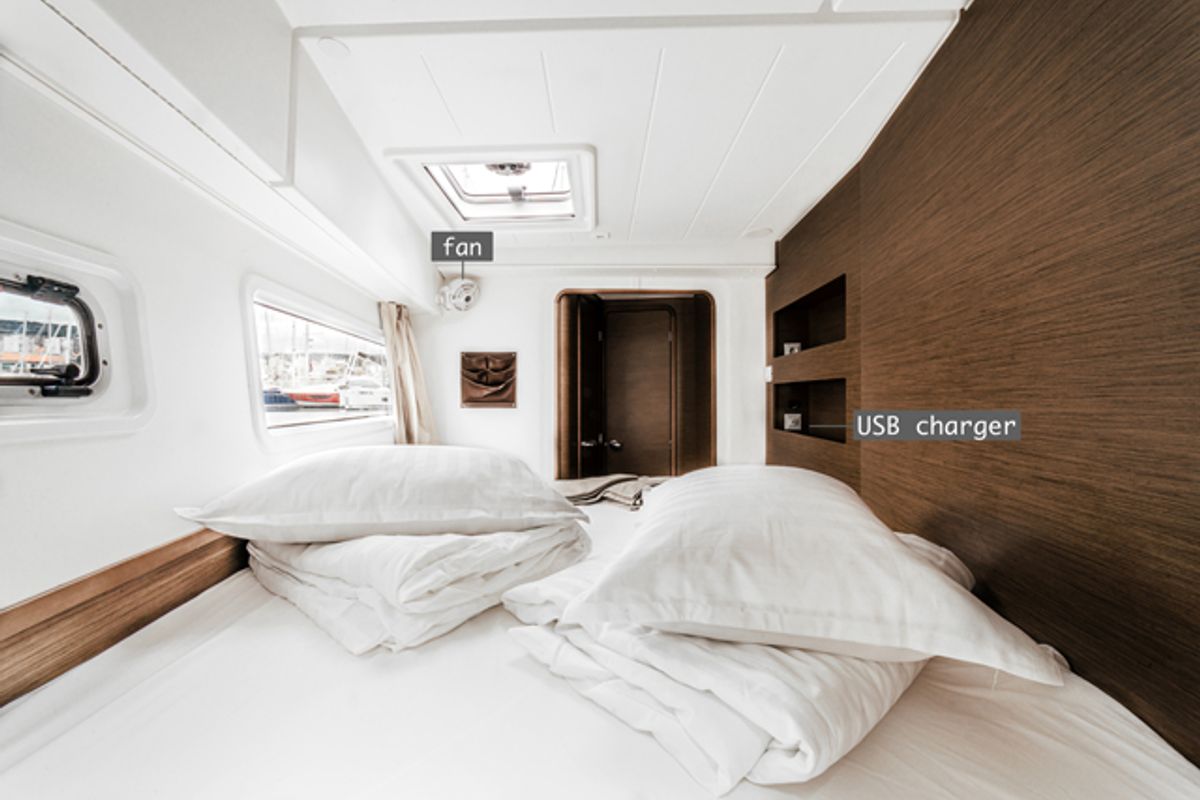 Cabin on ZETA, a Lagoon 42 catamaran at Grad Šibenik, Croatia