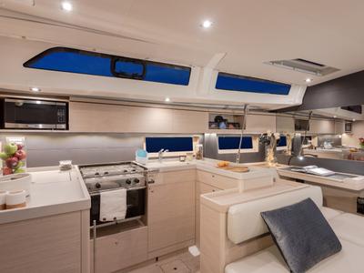 Galley of Moorings 52.4 Club, a Jeanneau Sun Odyssey 52.2 sailboat at Road Town, British Virgin Islands