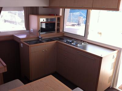 Galley of Evelina, a Lagoon 400 S2 catamaran at Općina Medulin, Croatia