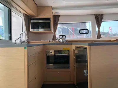 Galley of Lagoon 450F built 2019 Generator, A/C, Watermaker, a Lagoon 450 Fly catamaran at Municipal Unit of Lefkada, Greece