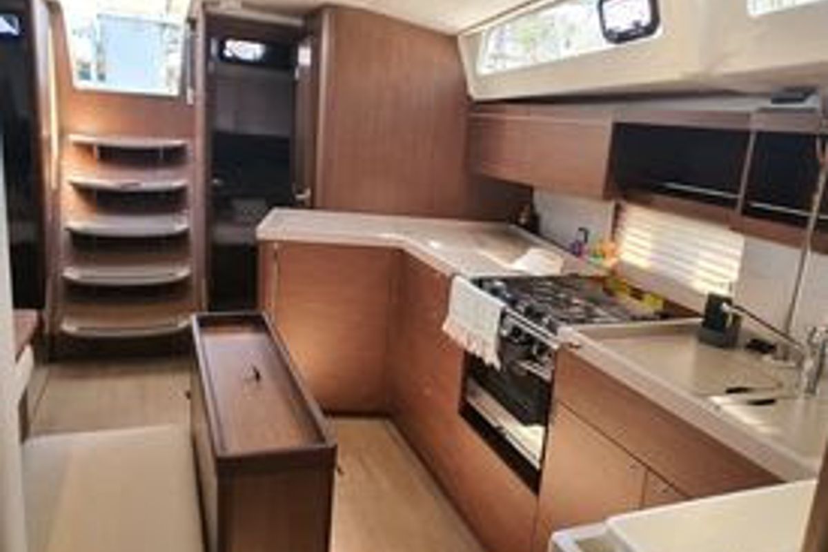 Galley of Anemos, a Beneteau Oceanis 46.1 sailboat at Volos Municipality, Greece