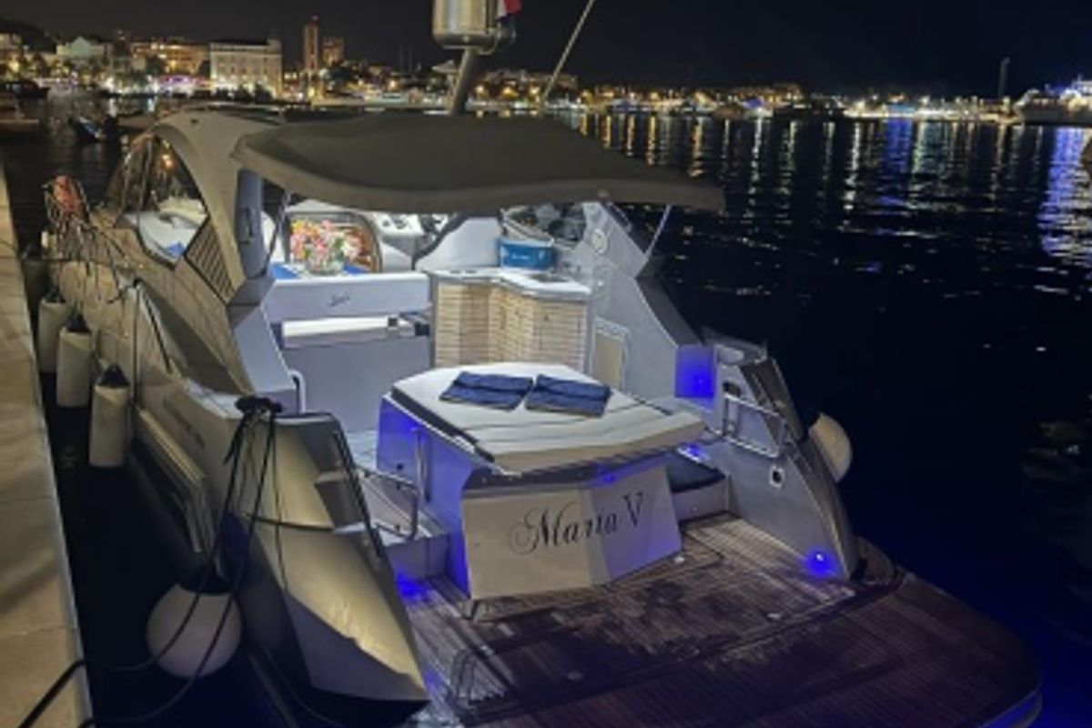 Deck of Marta V, a Grginić jahte Mirakul 40 yacht at Split, Croatia