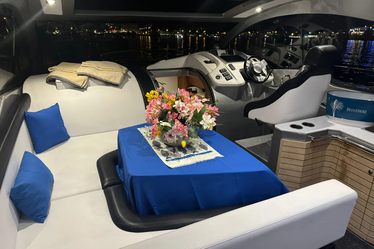 Deck of Marta V, a Grginić jahte Mirakul 40 yacht at Split, Croatia