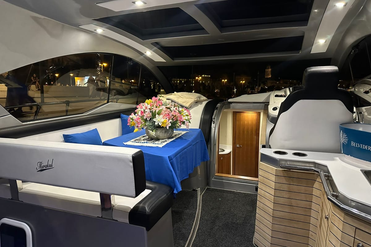Deck of Marta V, a Grginić jahte Mirakul 40 yacht at Split, Croatia