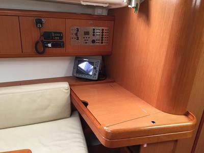 Salon of Silly Shark (GND), a Beneteau Oceanis 43 sailboat at Grand Anse, Grenada