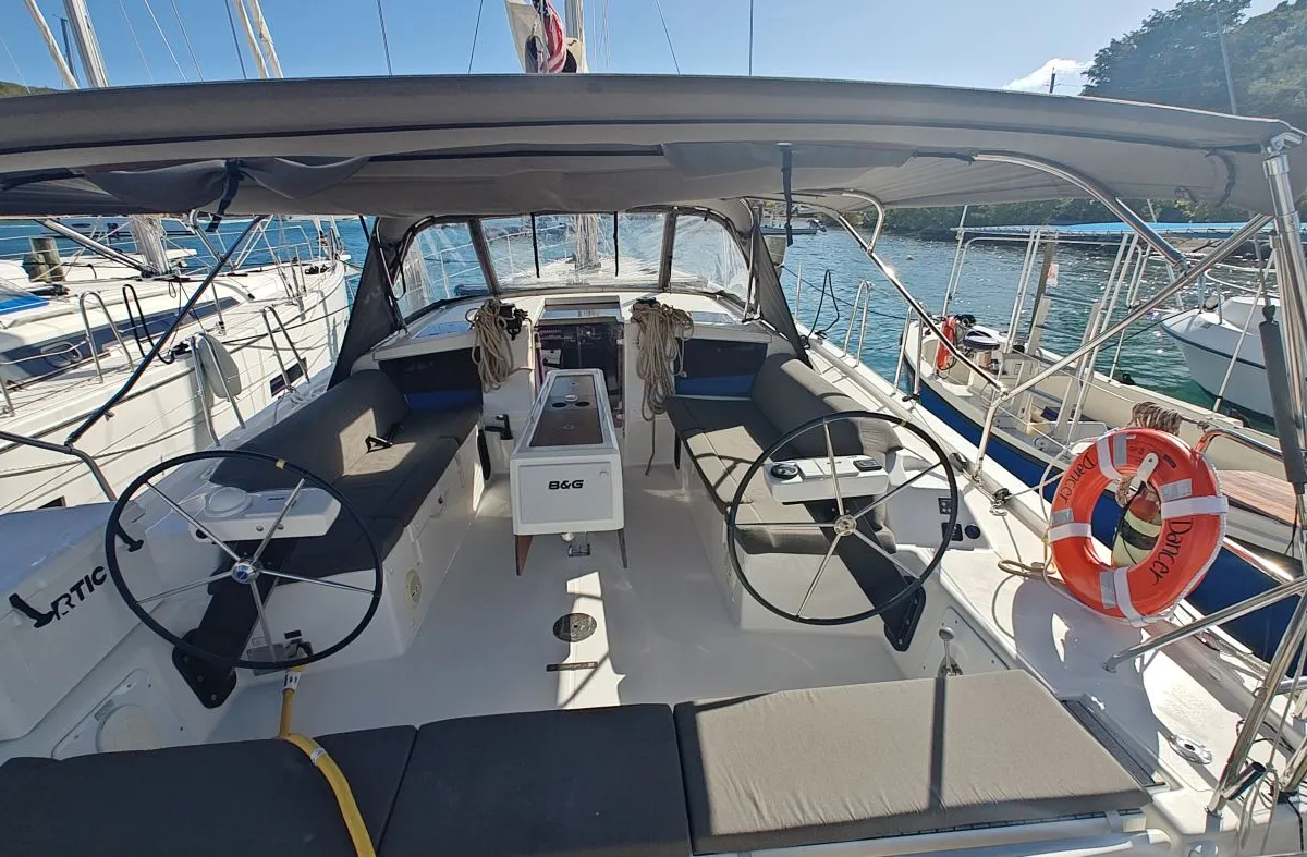 Dancer, a Dufour 430 sailboat at Charlotte Amalie, United States