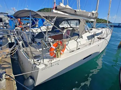 Dancer, a Dufour 430 sailboat at Charlotte Amalie, United States