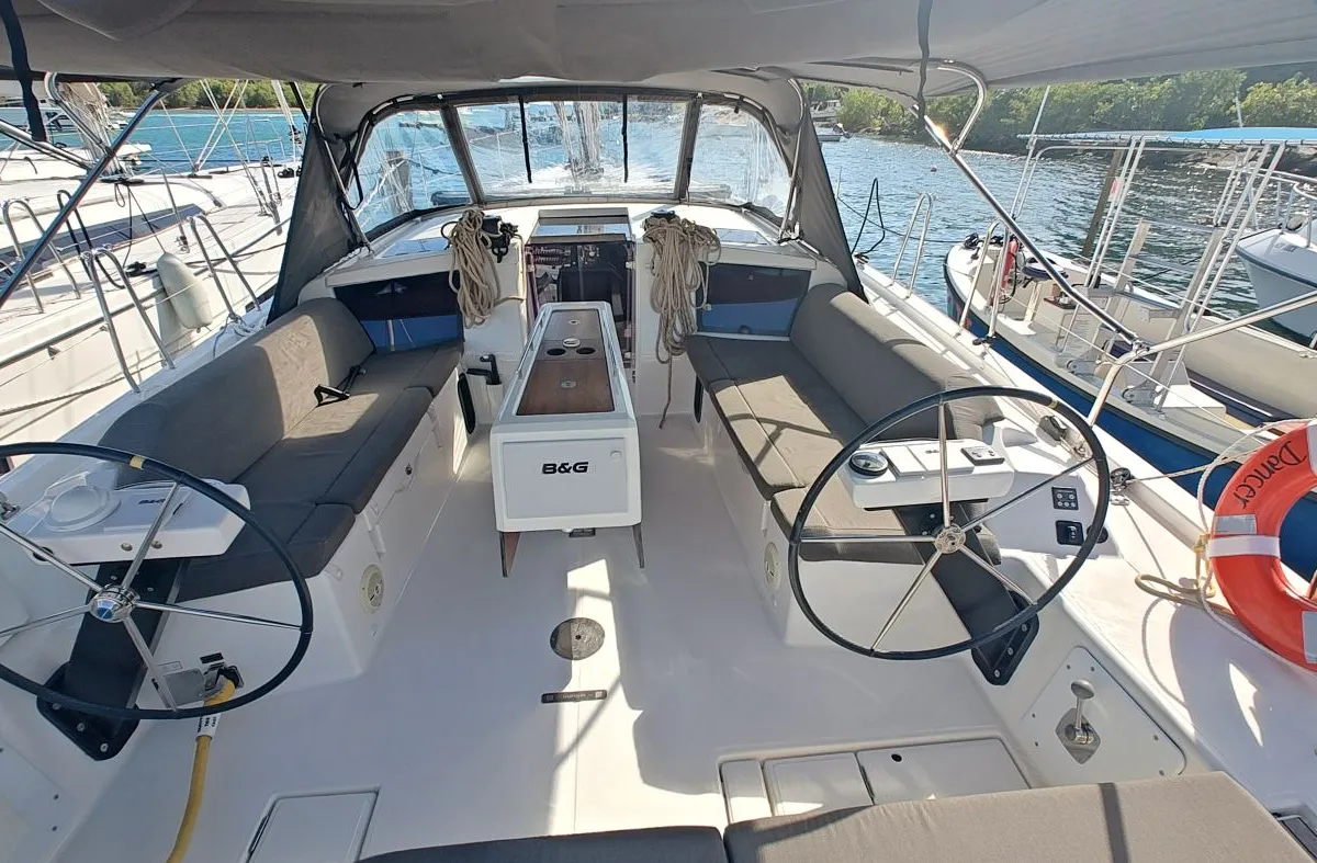 Dancer, a Dufour 430 sailboat at Charlotte Amalie, United States