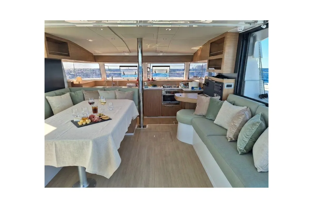 Comfort, a Bali Bali Catsmart catamaran at Olbia, Italy