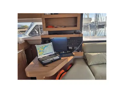 Comfort, a Bali Bali Catsmart catamaran at Olbia, Italy
