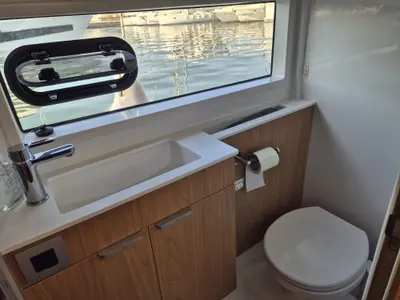 Comfort, a Bali Bali Catsmart catamaran at Olbia, Italy