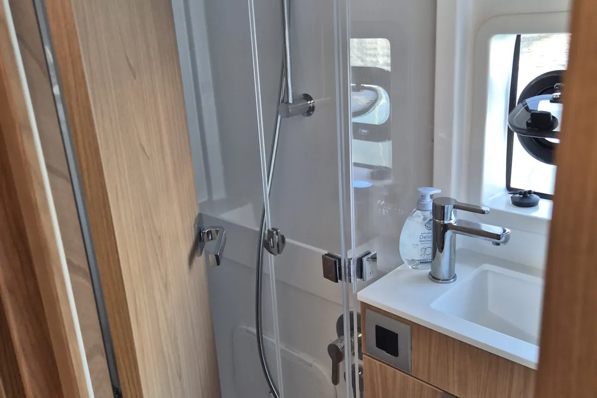 Comfort, a Bali Bali Catsmart catamaran at Olbia, Italy