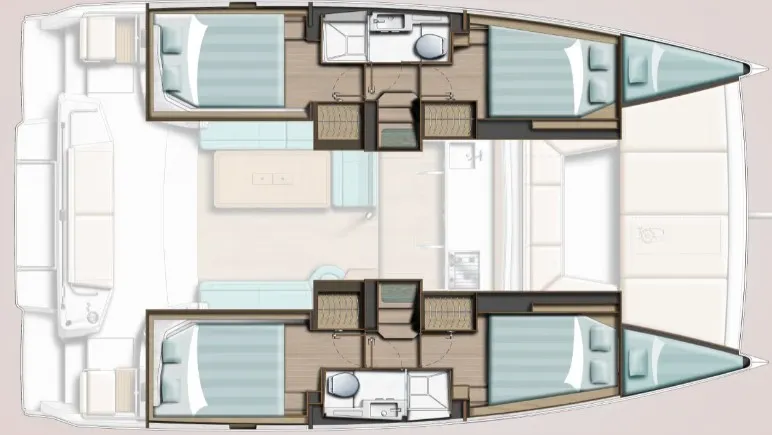 Comfort, a Bali Bali Catsmart catamaran at Olbia, Italy