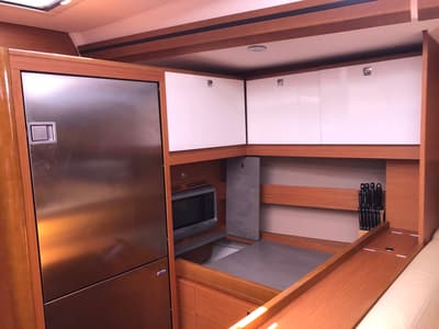 Galley of Silente, a Dufour 56 Exclusive sailboat at Olbia, Italy