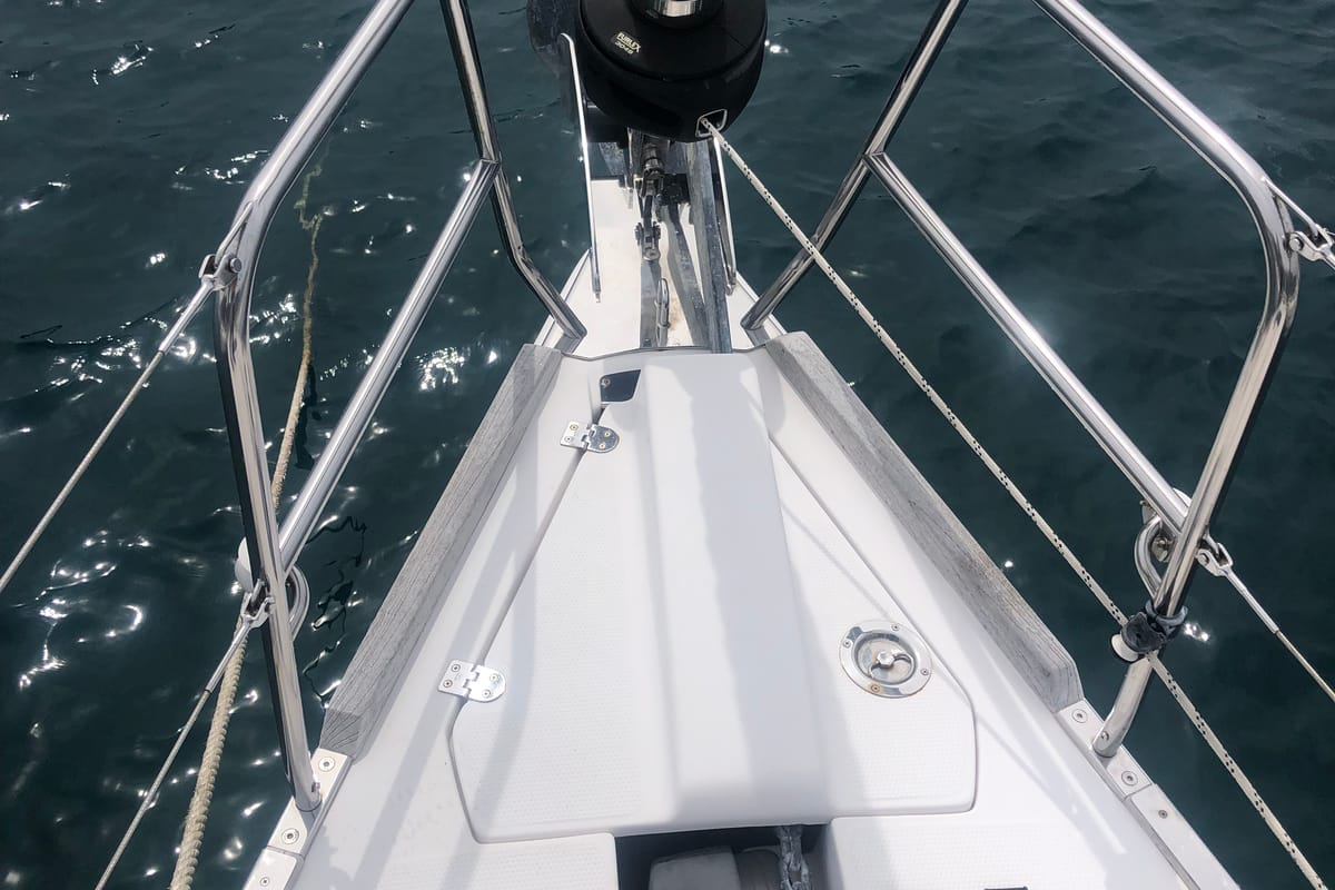 Deck of AirTime 3, a Elan Impression 45.1 sailboat at Mali Lošinj, Croatia