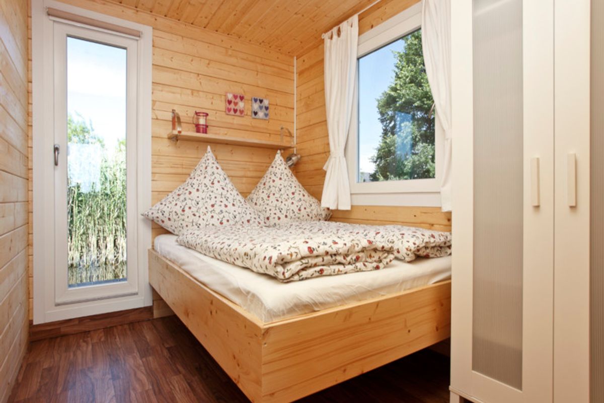 Cabin on BunBo I, a De Drait Houseboat motorboat at Drachten, Netherlands
