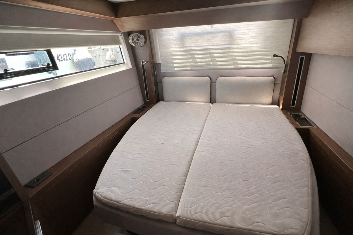 Cabin on Titti, a Lagoon 50 catamaran at Nettuno, Italy