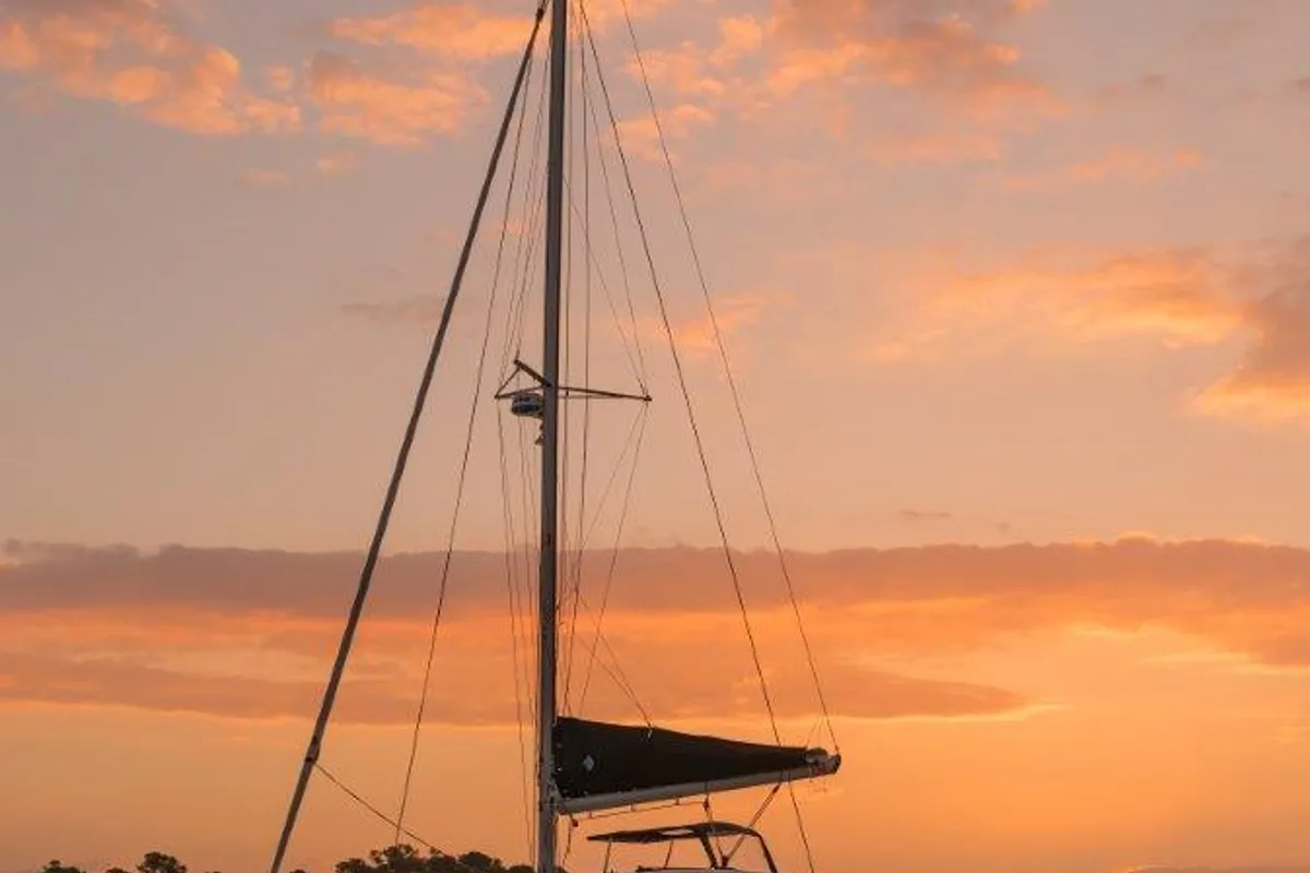 Exterior view of Wave elli, a Lagoon 40 catamaran at Grad Trogir, Croatia