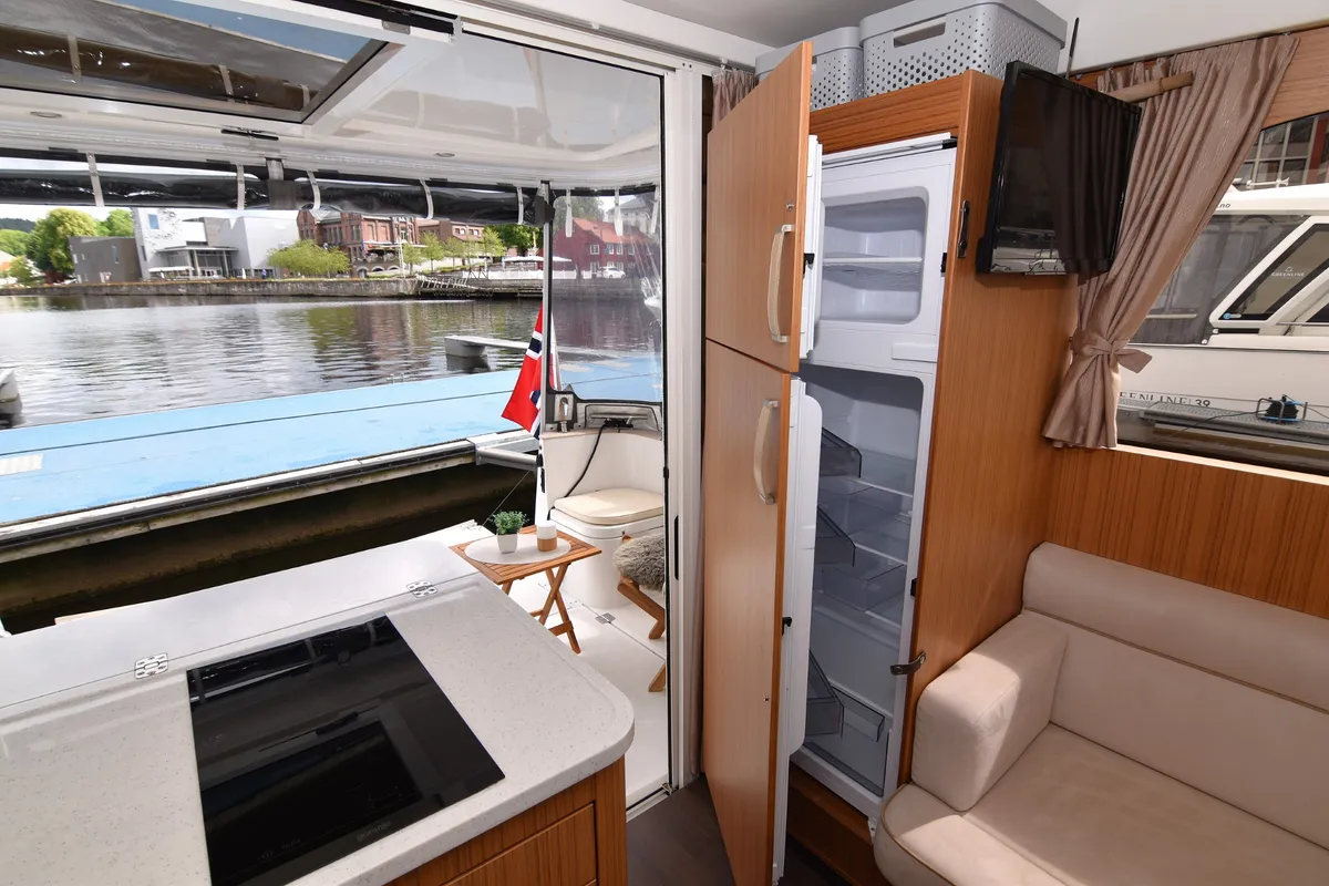 Galley of Kragero, a Greenline 33 yacht at Porsgrunn, Norway