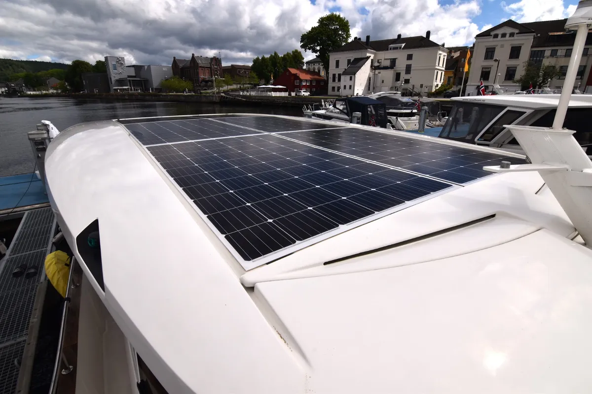 Kragero, a Greenline 33 yacht at Porsgrunn, Norway