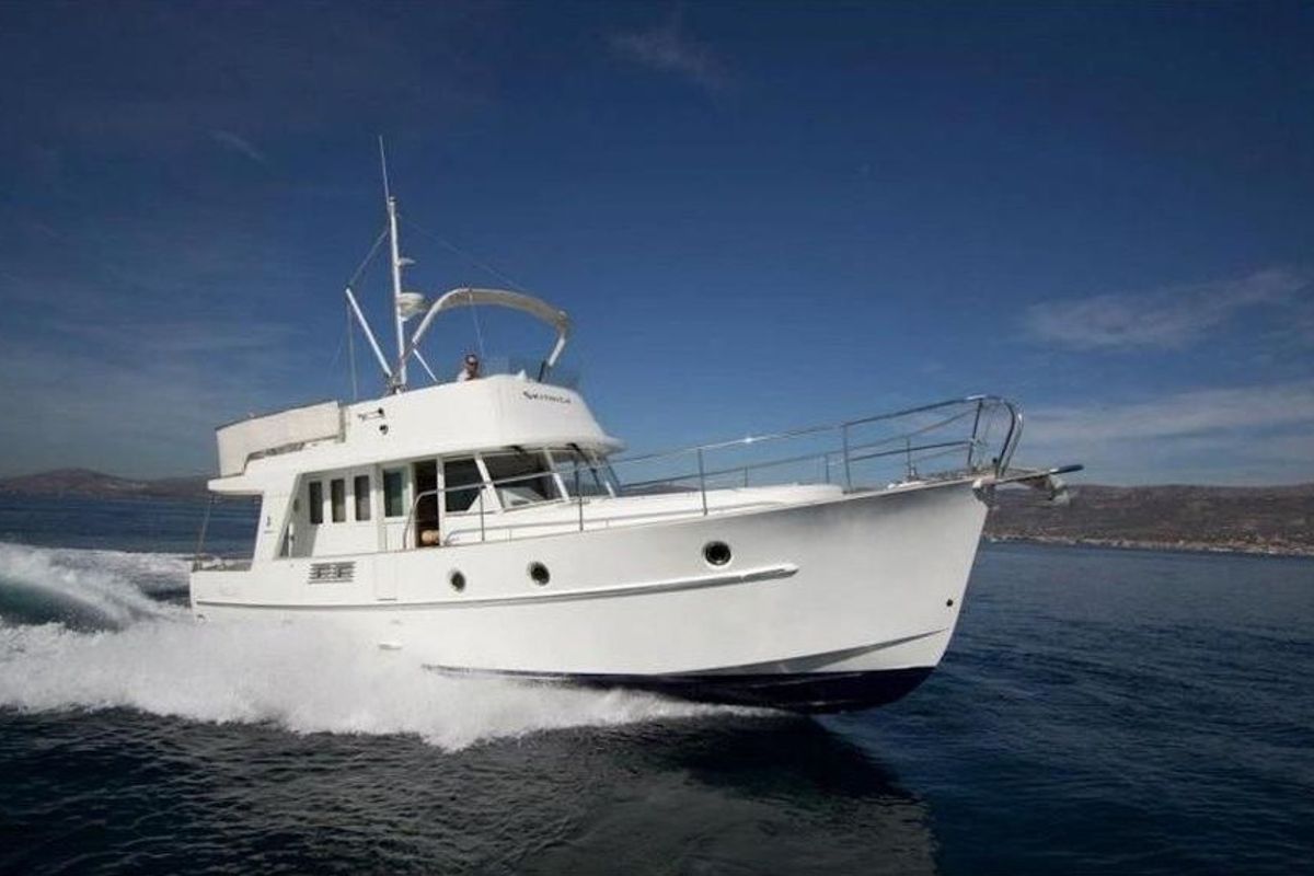 Exterior view of Skitnica, a Beneteau Swift Trawler 42 yacht at Zadar, Croatia