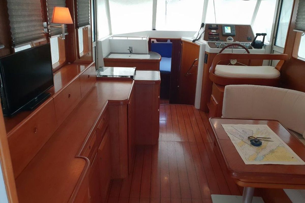 Salon of Skitnica, a Beneteau Swift Trawler 42 yacht at Zadar, Croatia
