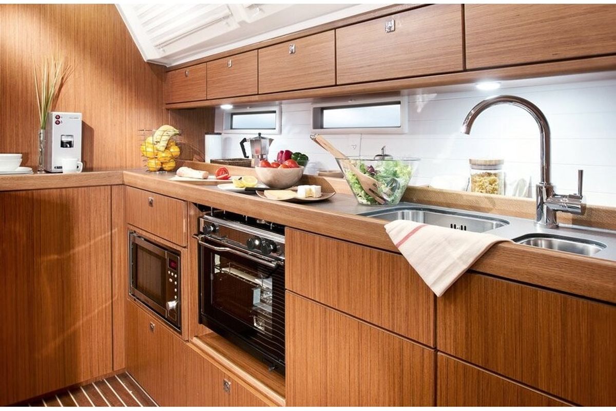 Galley of Odysseus, a Bavaria Cruiser 46 sailboat at Athens, Greece