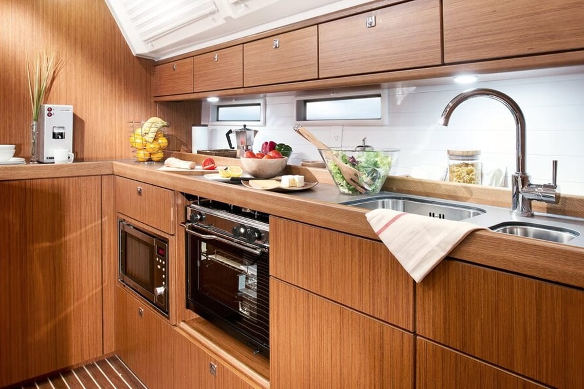 Galley of Odysseus, a Bavaria Cruiser 46 sailboat at Athens, Greece