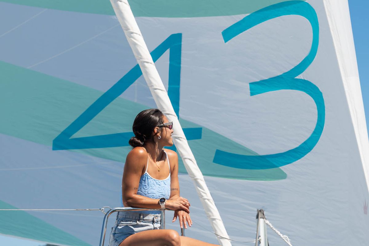 Deck of Active.Cruises, a Lagoon 43 catamaran at Seget Donji, Croatia