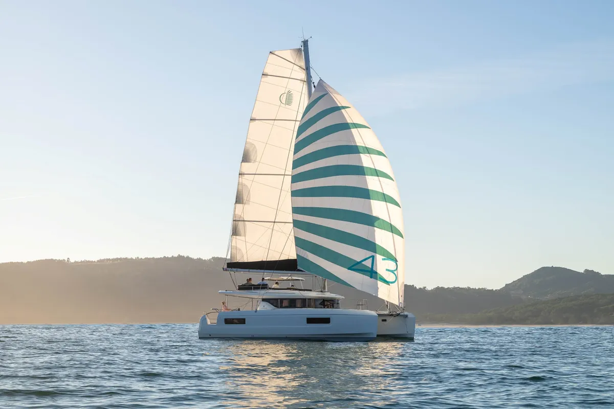 Exterior view of Active.Cruises, a Lagoon 43 catamaran at Seget Donji, Croatia
