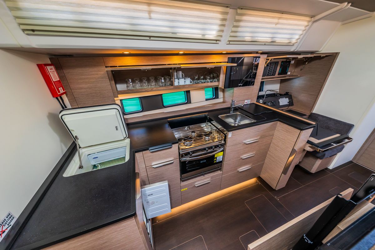 Galley of Pisch, a Hanse Yachts Hanse 460 sailboat at Grad Kaštela, Croatia