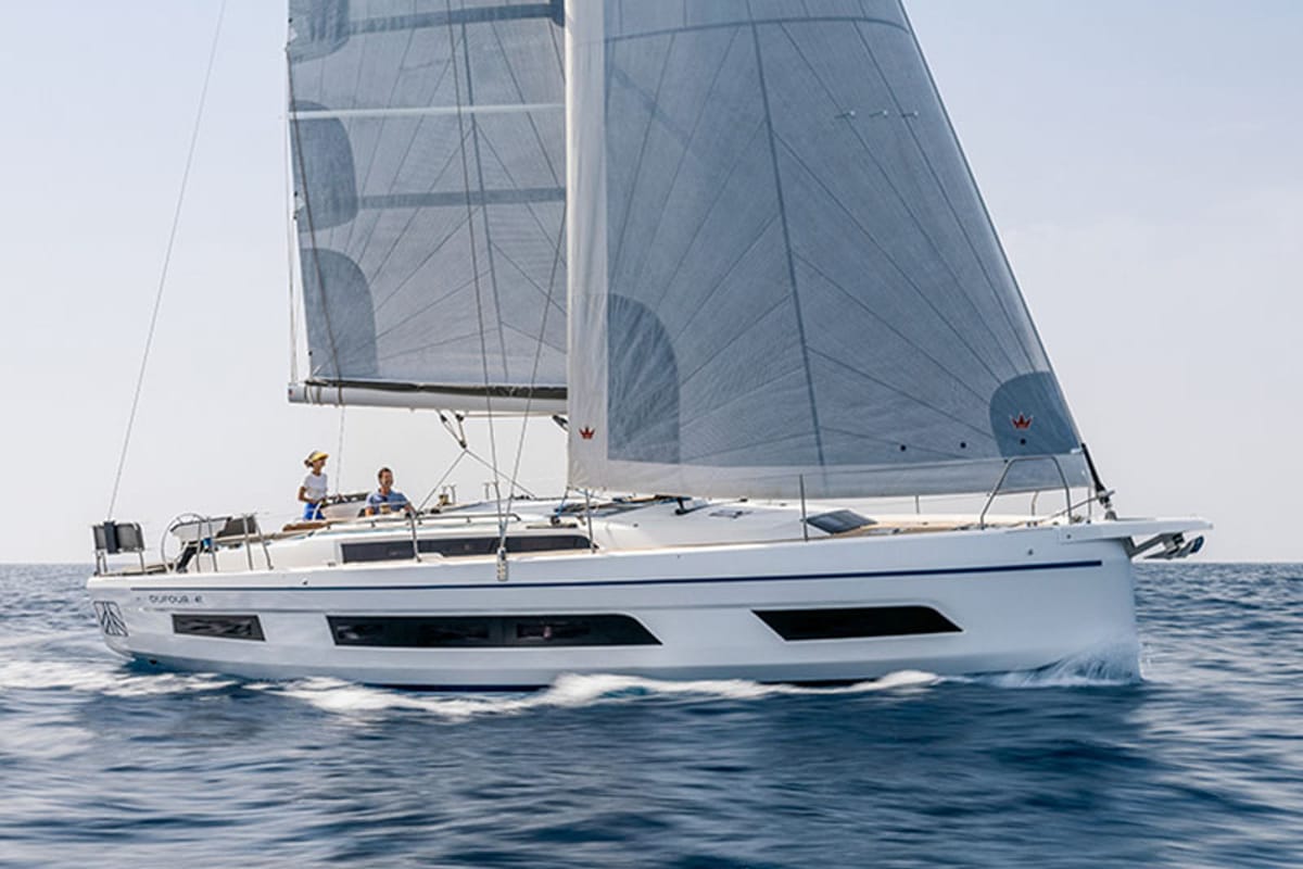 Exterior view of Anita, a Dufour 41 sailboat at Grad Šibenik, Croatia