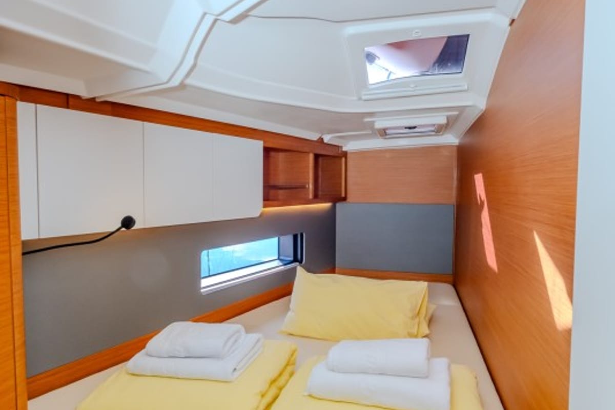 Cabin on Anita, a Dufour 41 sailboat at Grad Šibenik, Croatia