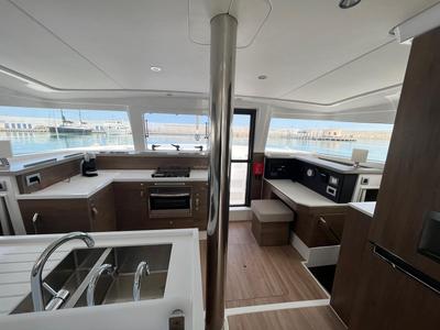 Galley of aMare, a Bali 4.2 catamaran at Capo d'Orlando, Italy
