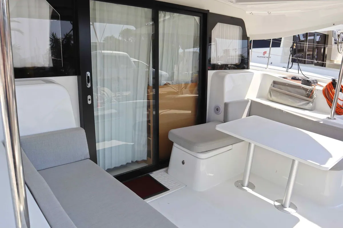 STARFISH, a Excess Excess 11 catamaran at Parikia, Greece