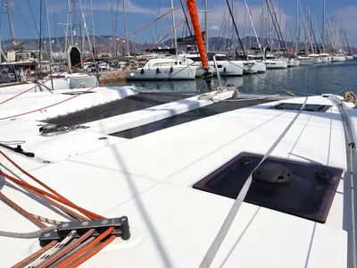 STARFISH, a Excess Excess 11 catamaran at Parikia, Greece
