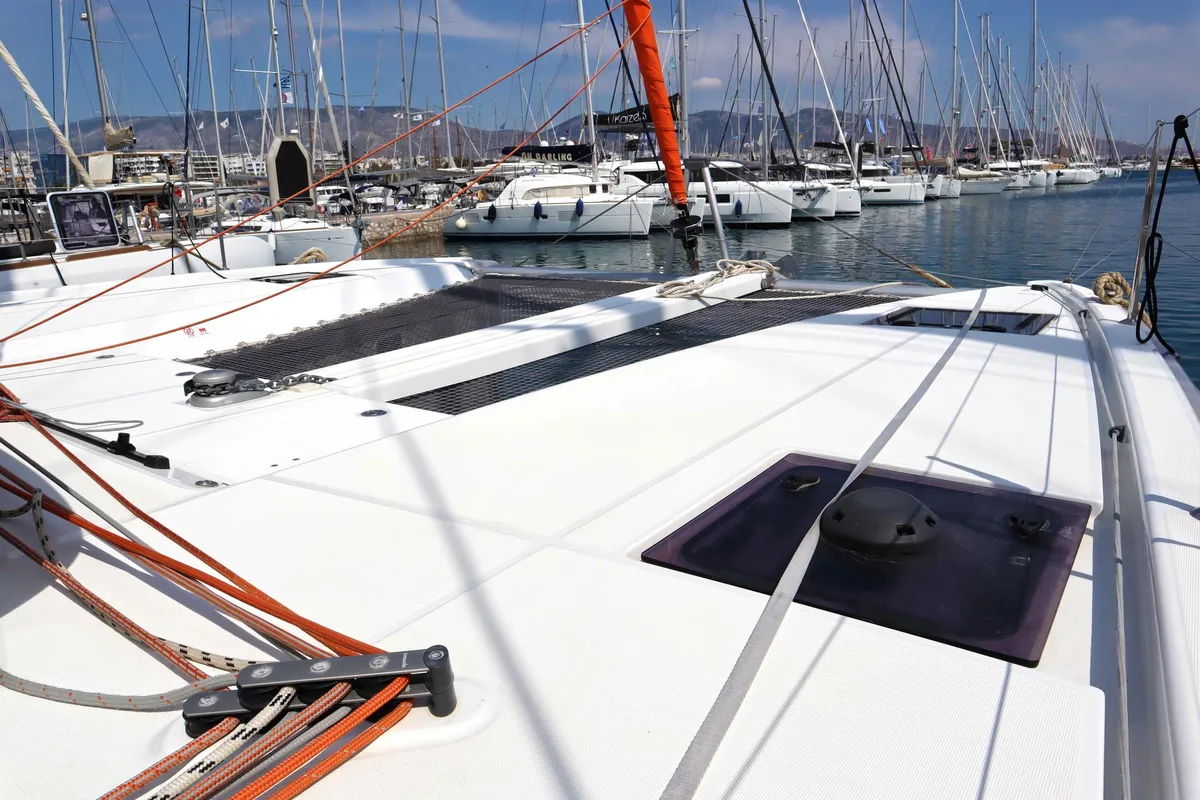 STARFISH, a Excess Excess 11 catamaran at Parikia, Greece