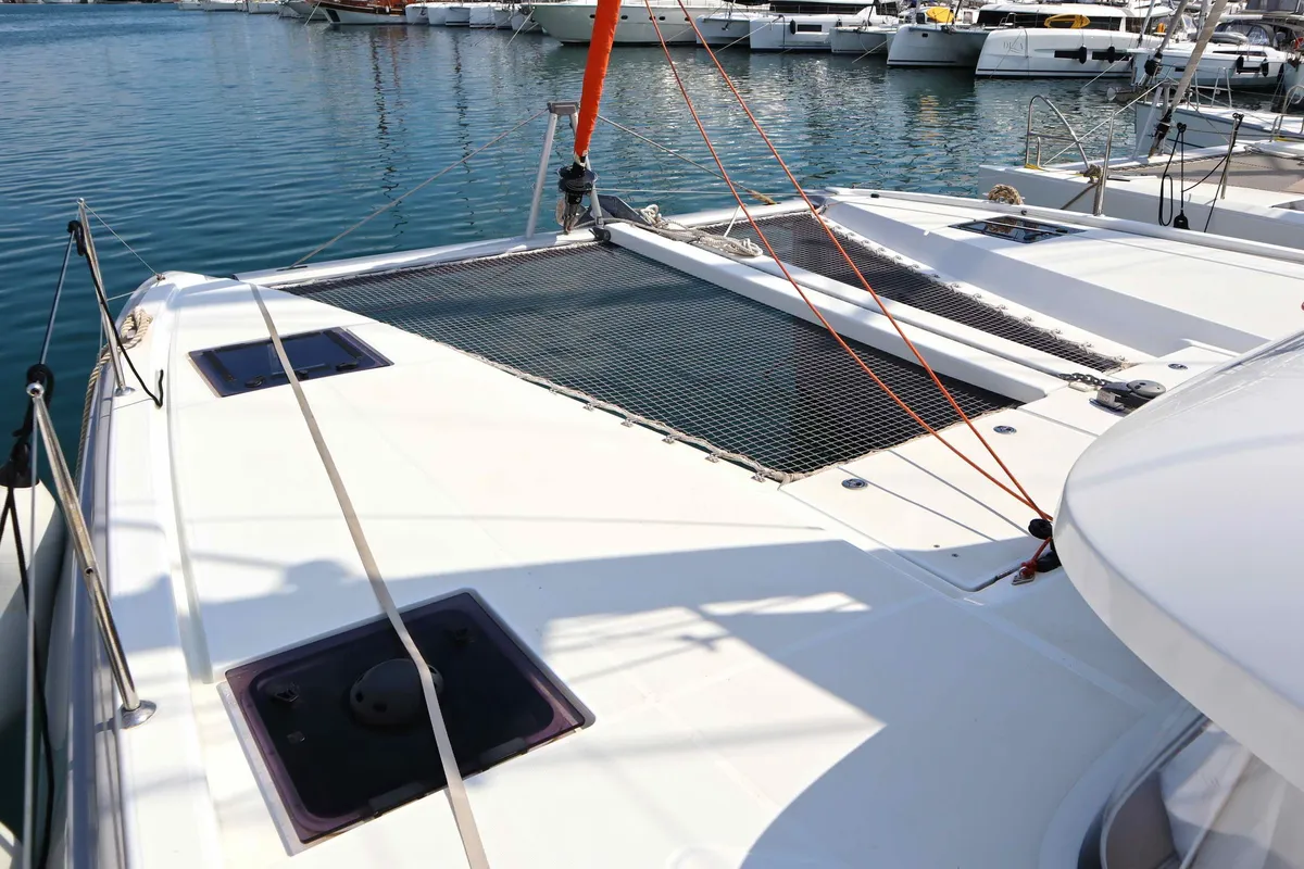 STARFISH, a Excess Excess 11 catamaran at Parikia, Greece