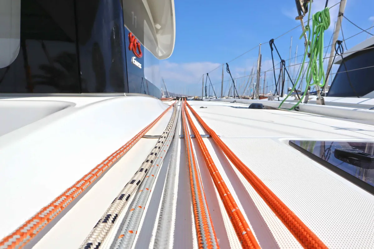 STARFISH, a Excess Excess 11 catamaran at Parikia, Greece
