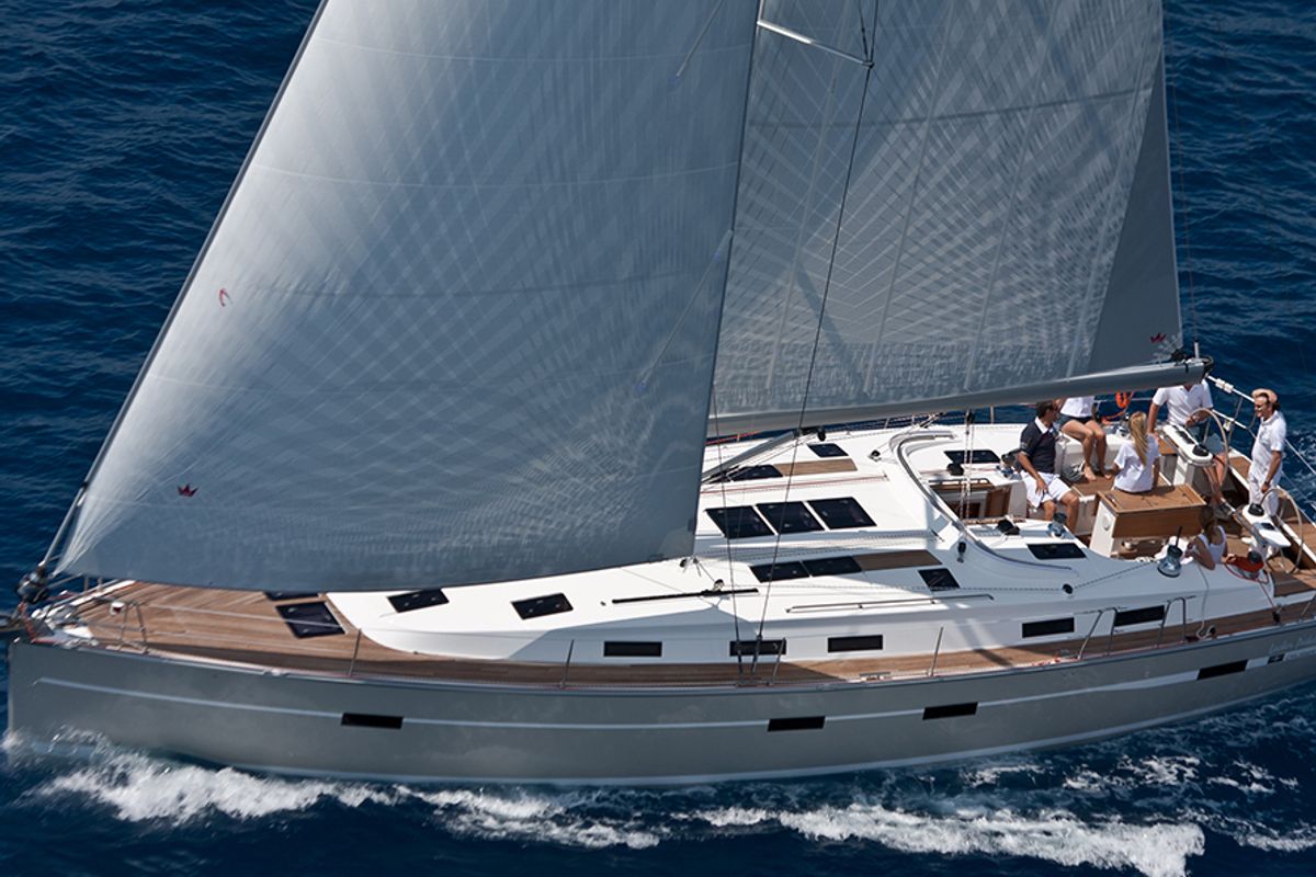 Exterior view of Star Isabella, a Bavaria 50 Cruiser sailboat at Punat, Croatia