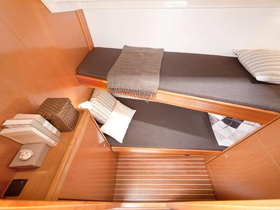 Cabin on Star Isabella, a Bavaria 50 Cruiser sailboat at Punat, Croatia