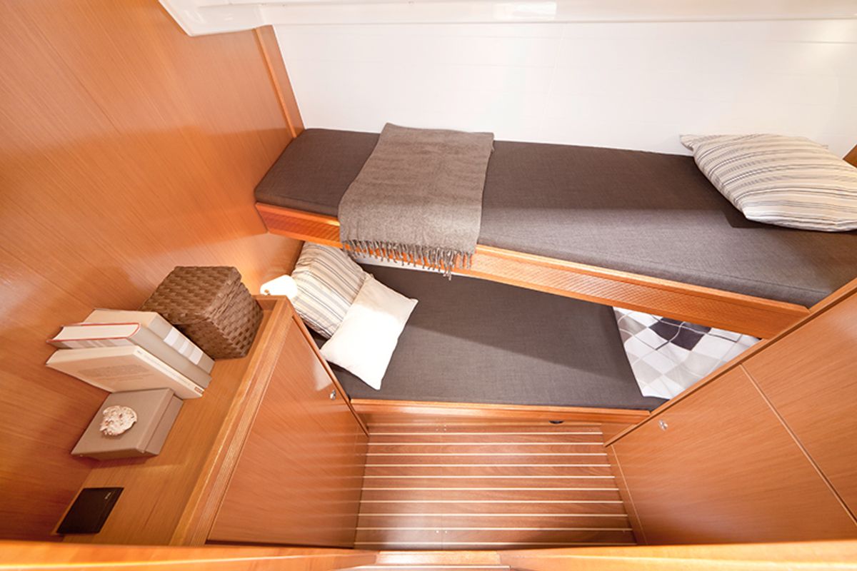 Cabin on Star Isabella, a Bavaria 50 Cruiser sailboat at Punat, Croatia