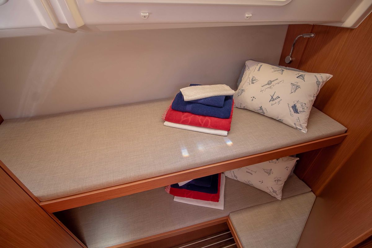 Cabin on Sestrica Vela, a Bavaria C46 sailboat at Split, Croatia