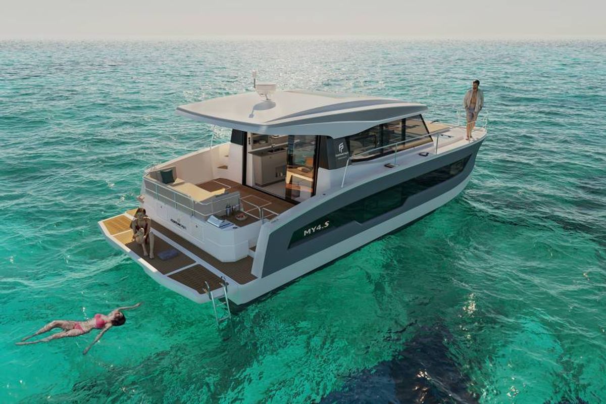 KIKA, a Fountaine Pajot MY4.S catamaran at Lavreotiki Municipal Unit, Greece