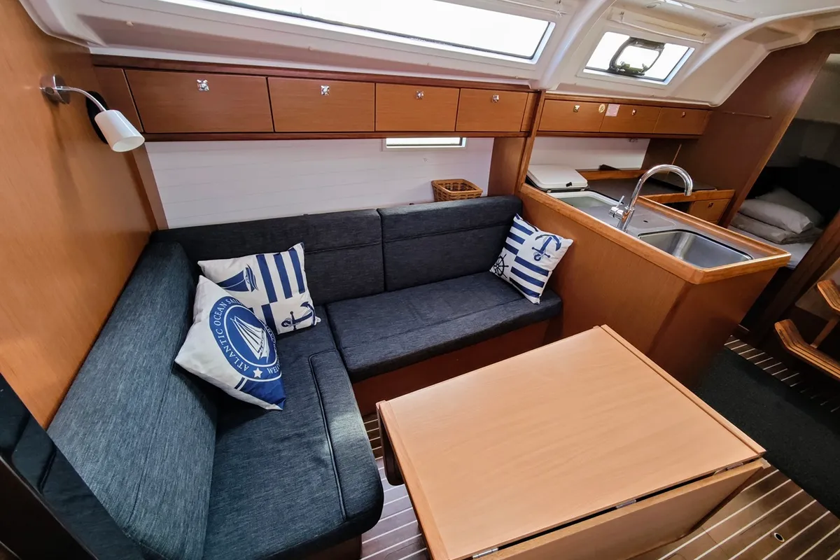 Salon of Hana, a Bavaria Cruiser 37 sailboat at Općina Sukošan, Croatia