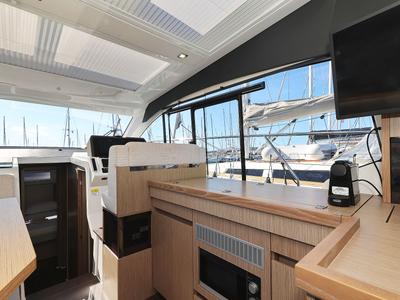 Galley of Tireless, a Sealine C390 yacht at Grad Kaštela, Croatia