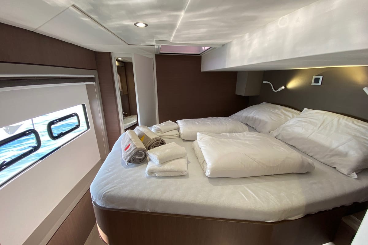 Cabin on Baša, a Bali 4.8 catamaran at Grad Kaštela, Croatia