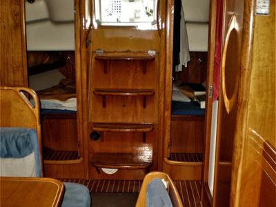 Cabin on Planis, a Bavaria 39 Cruiser sailboat at Sami Municipal Unit, Greece