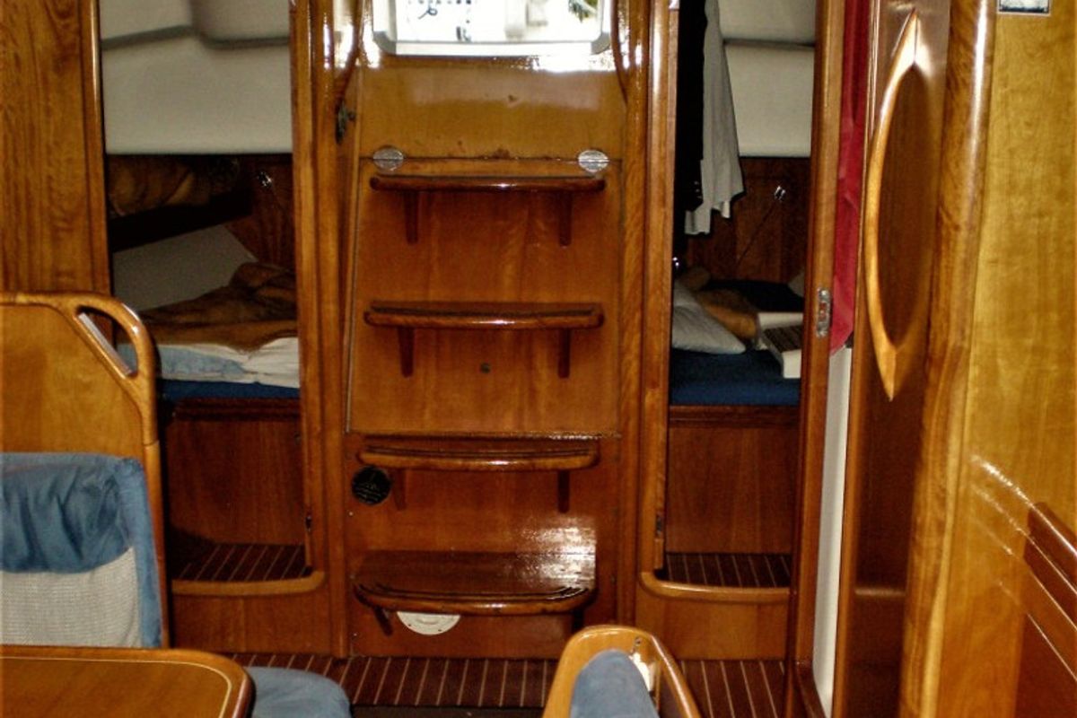 Cabin on Planis, a Bavaria 39 Cruiser sailboat at Sami Municipal Unit, Greece